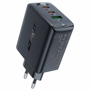 Acefast fast Laadija GaN (2xUSB-C / USB-A) PPS / PD / QC4+ 65W must (A41)