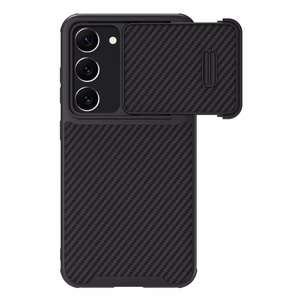 Чехол Nillkin Synthetic Fiber S для Samsung Galaxy S23+ с защитой камеры чёрный