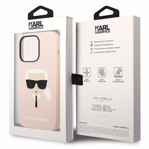 Karl Lagerfeld KLHMP14LSLKHLP iPhone 14 Pro 6.1 "hardcase light roosa / light roosa Silicone Karl`s Head Magsafe