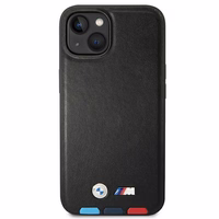 Ümbris BMW BMHMP14S22PTDK iPhone 14 6.1 "must / must Leather Stamp Tricolor Magsafe