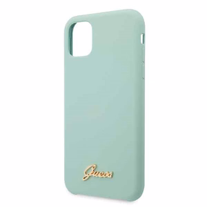 Guess GUHCN58LSLMGG iPhone 11 Pro green/green hard case Silicone Vintage Gold Logo