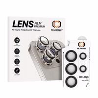 Karastatud klaas Tel Protect 3D objektiiv kaamerale Samsung Galaxy S26 Ultra must (objektiivi 5 tk)