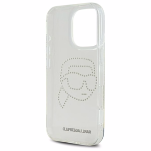 Karl Lagerfeld KLHCP16XHKHDCELT iPhone 16 Pro Max 6.9" läbipaistev hardcase IML Rhinestones Karl Head