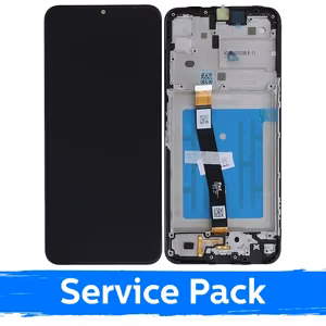LCD Ekraan ühilduv Samsung A226 A22 5G must raamiga (Service Pack)