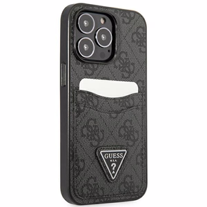 Guess GUHCP13LP4TPK iPhone 13 Pro / 13 6.1" чёрный/чёрный жёсткий чехол 4G Triangle Logo Cardslot
