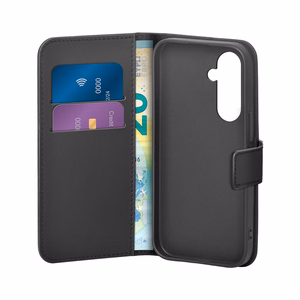 Puro Booklet Ümbris with Flip and Wallet jaoks Samsung Galaxy S25 - must