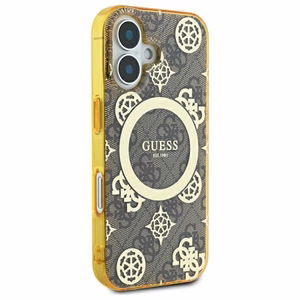Guess IML Peony jaoks 4G Background MagSafe iPhone 16 Ümbris - Brown