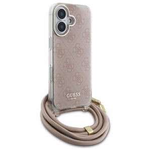 Guess Crossbody Cord 4G Print iPhone 16 Ümbris - roosa