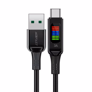 Acefast C7-04 USB-A USB-C 60W 1.2m kaabel with display - must