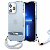 Guess GUHCP13LHTSGSB iPhone 13 Pro / 13 6,1 "sinine / sinine hardcase Translucent Stap