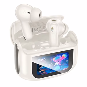 HOCO juhtmevaba kõrvaklapid bluetooth with touch screen TWS ANC + ENC EQ21 cloudy valge