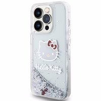 Hello Kitty Liquid Glitter Charms Kitty Head ümbris jaoks iPhone 13 Pro / 13 - hõbedane