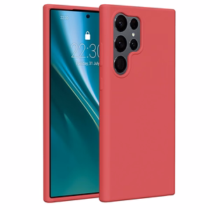 Etteri Silicone ümbris jaoks Samsung Galaxy S23 Ultra raspberry