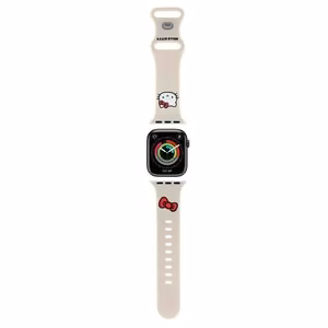 Hello Kitty silikoonist Kitty Head rihm Apple Watch 38/40/41mm - beež