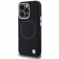 BMW Signature Liquid Silicone MagSafe ümbris jaoks iPhone 15 Pro - must