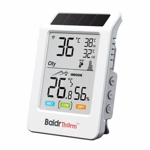 BALDRTHERM HCS596WB päikeseenergial töötav Wi-Fi-termohügromeeter