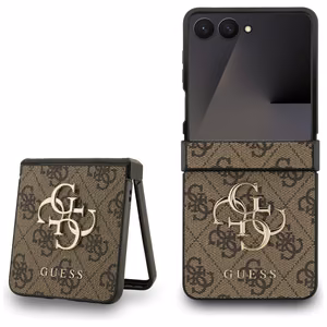 GUESS ümbris jaoks SAMSUNG Z Flip7 GUHCZF74GMGBR (PU Leather 4G Metal Logo) brown