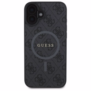 Guess 4G Ring Classic Logo MagSafe ümbris jaoks iPhone 16 - must