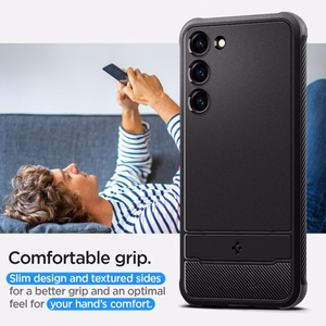 Spigen Rugged Armor Ümbris jaoks Samsung Galaxy S23 - Matte must