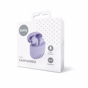 Setty Bluetooth наушники TWS с зарядным кейсом STWS-19 сиреневые