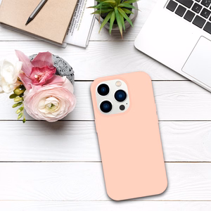 Tel Protect Silicone Premium jaoks Iphone 15 Pro light roosa