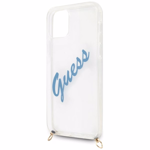 Guess GUHCP12LCRTVSBL iPhone 12 Pro Max 6.7" sinine/sinine kõvakott Script Vintage