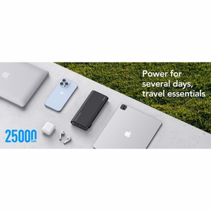 Powerbank Veger TCE130 (W2503) PD 130W 25000 mAh with built-in Type C cables / Lightning black