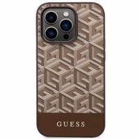 Guess GUHMP14XHGCFSEW iPhone 14 Pro Max 6.7" brown/brown hard ümbris GCube Stripes MagSafe