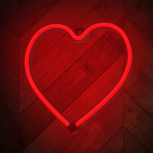 Neon LED Light HEART punane Bat + USB FLNE07 Forever Light