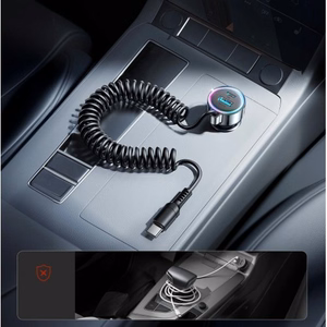 Automaatne hoidja Joyroom JR-CL07 must 72W (1xPD / 1xQC3.0 / LED valgustusega) + Type-C kaabel 160cm