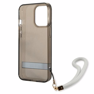 Guess GUHCP13LHTSGSK iPhone 13 Pro / 13 6.1" must/must kõvakott Läbipaistev Stap