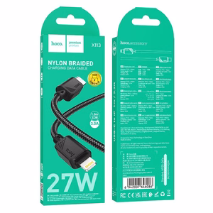 Cable USB C to Lightning Hoco PD 27W 1 m X113 black