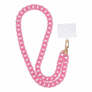 PANAMA LONG Phone lanyard, Phone pendant / cord length 80cm (40cm in the loop) / on neck - roosa