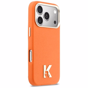 Karl Lagerfeld Karl Head Logo MagSafe ümbris iPhone 17 Pro jaoks - oranž