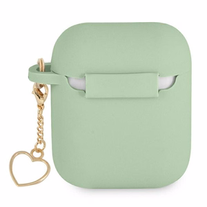 Guess GUA2LSCHSN AirPods kate roheline/roheline Silikoonist Charm Heart Collection