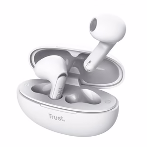 Trust Yavi Bluetooth TWS juhtmevabad nööpkõrvaklapid ENC-ga, valged