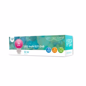 Forever Light LED pirn E27 G45 2W 230V roosa 5 tk.