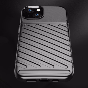 Thunder Case Paindlik ja vastupidav TPU ümbris iPhone 13 mini jaoks must