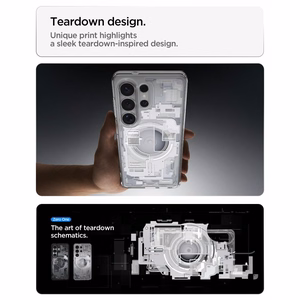 Spigen Ultra Hybrid Mag MagSafe Ümbris for Samsung Galaxy S26 Ultra Zero One - Clear and valge