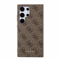 Guess 4G Metal kuldne Logo ümbris jaoks Samsung Galaxy S24 Ultra - brown