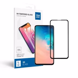 Karastatud klaas Samsung Galaxy S10e-le (täisliim / ümbrisega sobiv) Blue Star 5D must
