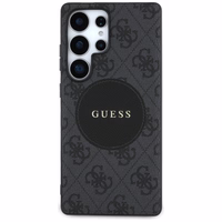Guess 4G Round Patch Classic Logo MagSafe ümbris jaoks Samsung Galaxy S25 Ultra must