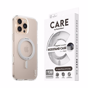 CARE by PanzerGlass Feature Kickstand Ümbris iPhone 16 Pro Max 6.9" hõbedane/hõbedane MagSafe 1328
