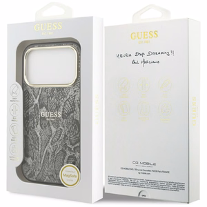 Guess Python Pattern MagSafe Чехол для iPhone 17 Pro - чёрный