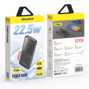 External battery Akupank Awei P10K 22.5W 10000mAh must