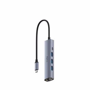 Хаб Cudy UH605 USB 3.2 Gen 1 Type-C 5000 Мбит/с серый, серебристый