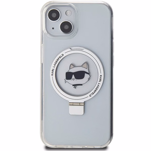 Karl Lagerfeld KLHMP15SHMRSCHH iPhone 15 6.1" valge/valge hardcase Ring Stand Choupette Head MagSafe