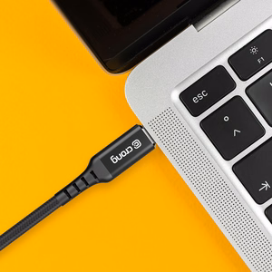 Crong Armor Link USB-A–USB-C kaabel, 25 cm, 60 W PD, 3 A, must