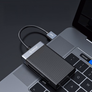Orico CL4D-A3 mälukaardilugeja USB-A 3.0, SD/microSD/CF/MS, 5 Gbps – must ja hõbedane