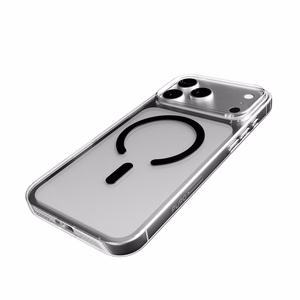 Puro Lite Mag TPU+PC Ümbris Compatible with MagSafe jaoks iPhone 17 Pro Max - Läbipaistev with Must Ring